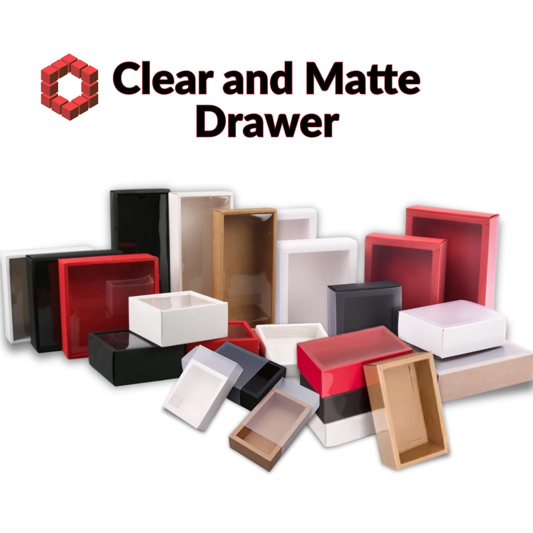 1pc  CLEAR and MATTE drawer box pvc transparent gift box product packaging