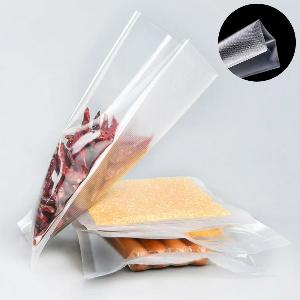 (100PCS) Clear Embossed Kitchen Food Vacuum Bag Storage Bags For Vacuum Sealer Vacuum Packaging