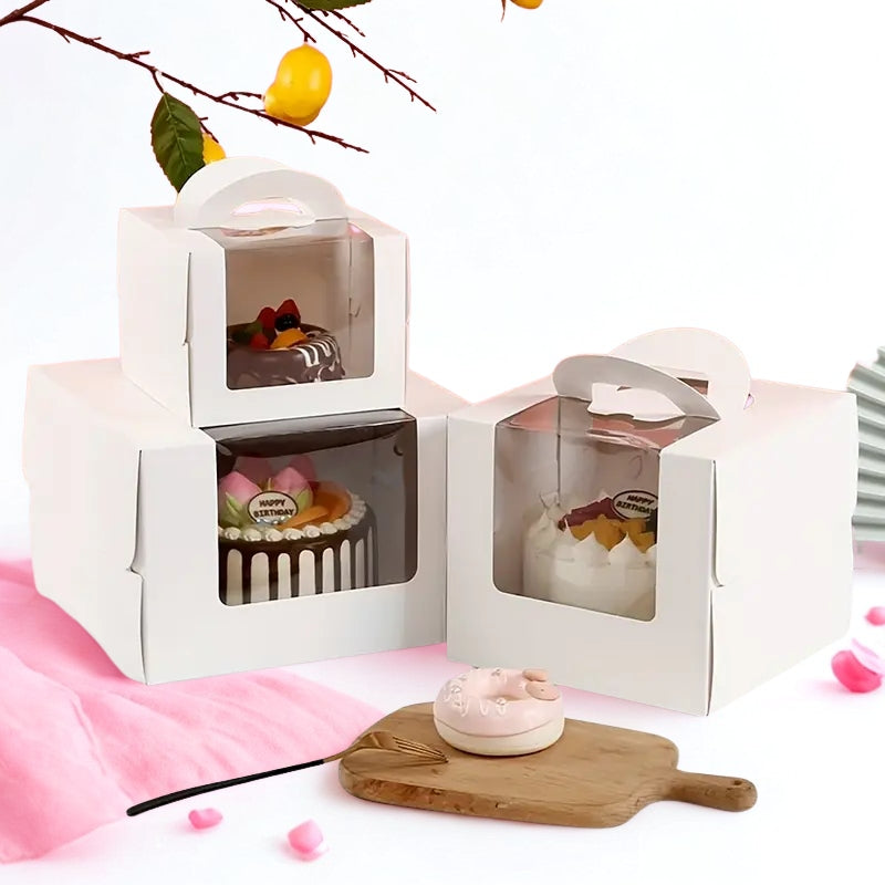 5pcs | Premium Sturdy Cake Box with handle and window (Cake Board Not Included)
