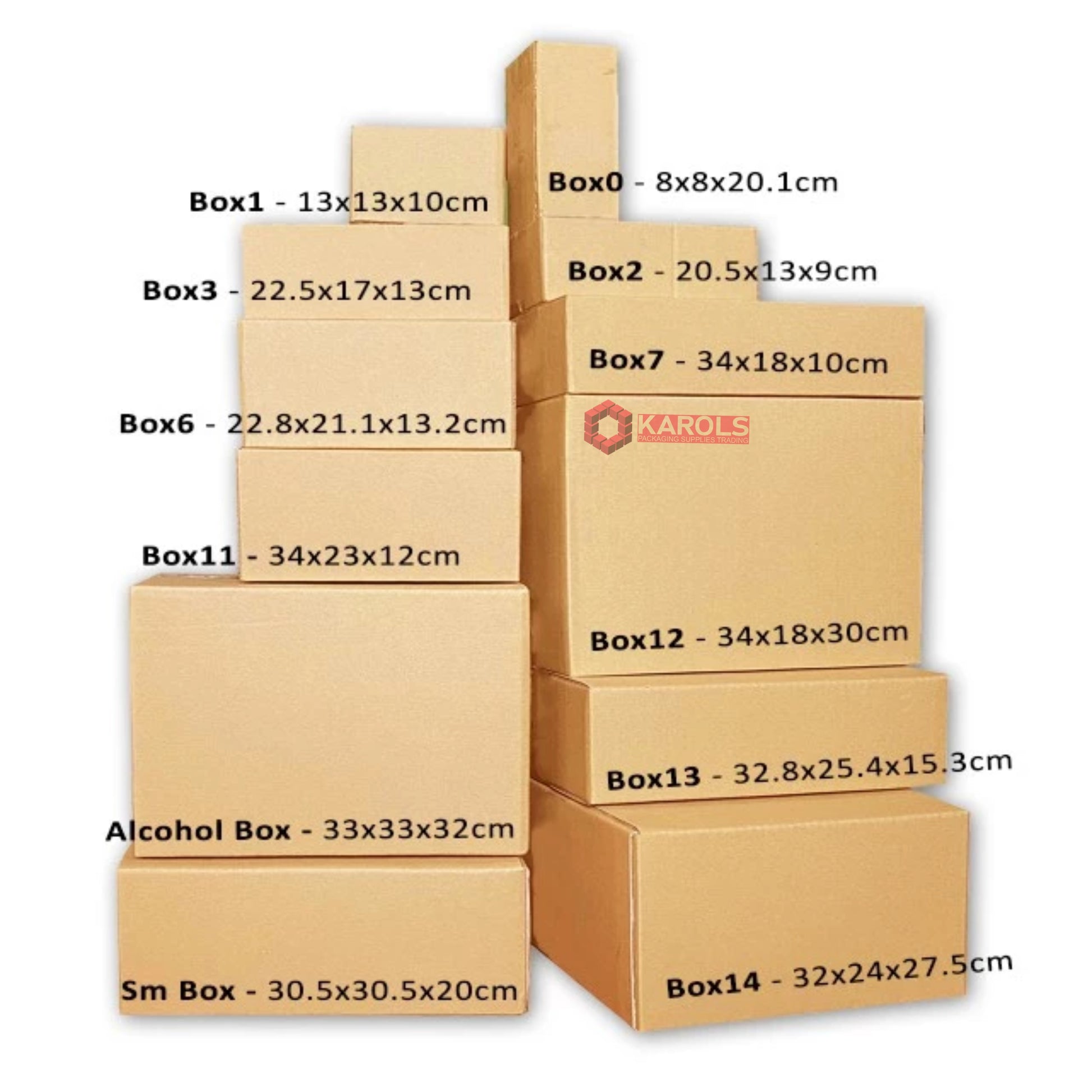 RSC Corrugated Cardboard Shipping Box - Kraft Brown, ON HAND (Multiple Sizes Available)