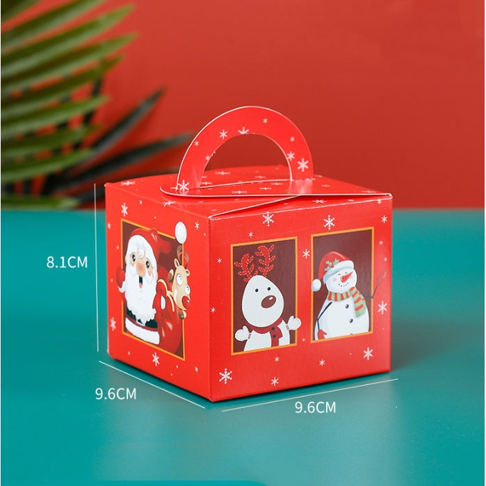 Christmas Apple Tote Box Handmade Nougat Snowflake Cookies Box Christmas Baking Box