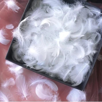 (100pcs) Feather Home Crafts Goose Transparent Bobo Ball Filler Natural