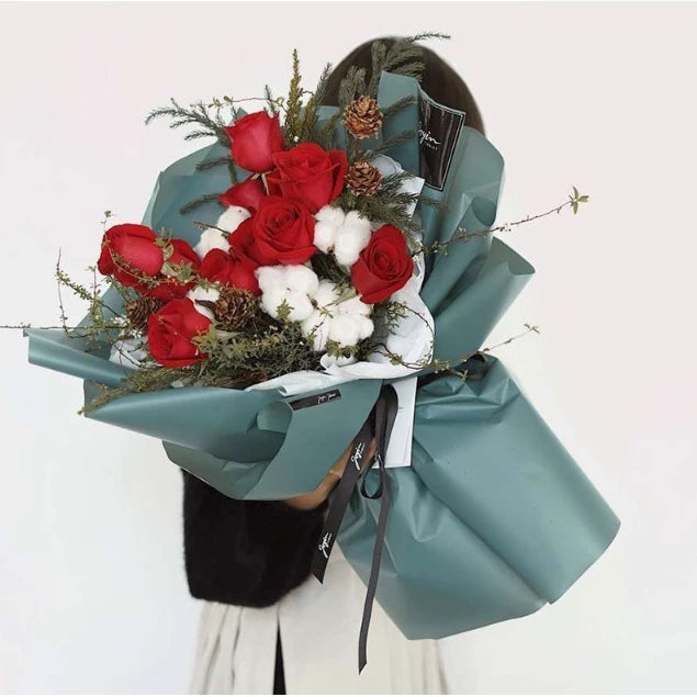 20pcs | SINGLE TONE Colored Waterproof Flower Wrapping Paper Matte Bouquet Wrapper