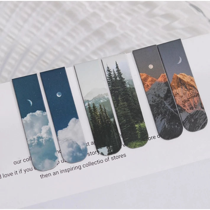 2pcs Magnet Bookmark Magnetic Reading Book Mark Page Clips Stationery