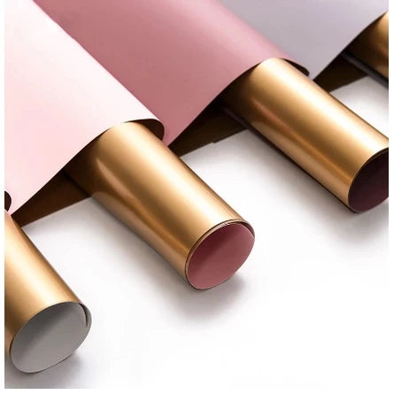 20Pcs | Two Tone GOLD color flower wrapping paper