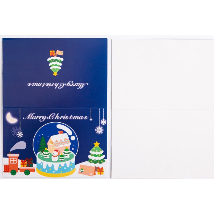 1pc New Christmas greeting card Christmas cute cartoon small card gift message card