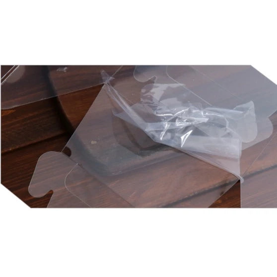 5pcs | CLEAR ACETATE TRANSPARENT MINI BOX | Clear Square Box for Mini Cakes with Pastry Liner