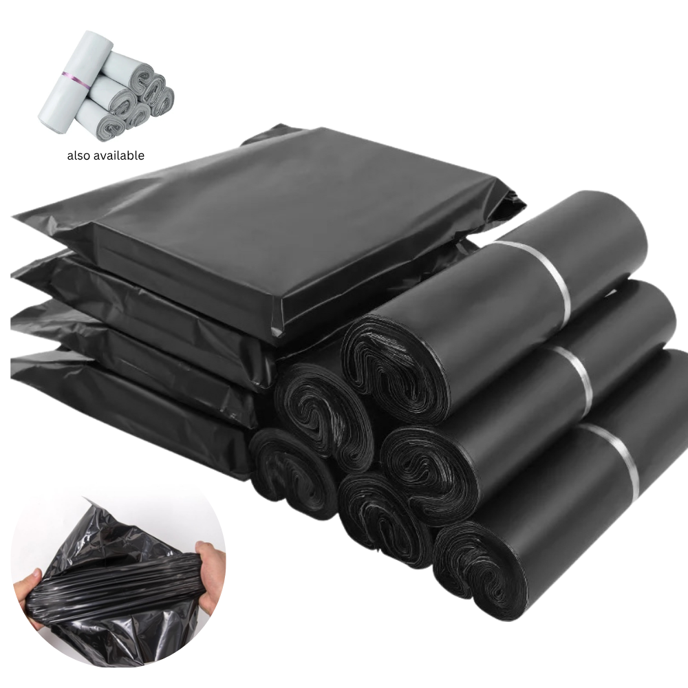 100pcs FULL BLACK polymailer courier pouch plain pouch express Parcel Pouch Shipping Pouch