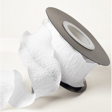 (4cmx9m) 1ROLL Wrinkled Lace Ribbon Packaging Ribbon Gift Box Diy Material Bow Ribbon