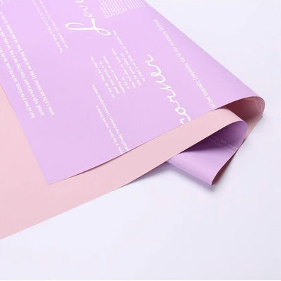 20pcs | Two-color English Letter Flower packaging Korean style wrapping paper