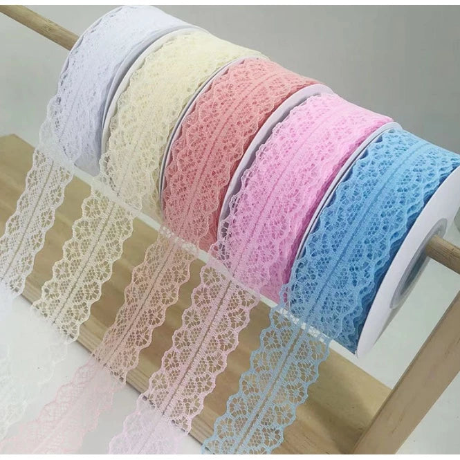 3cm (25Yards) Roll lace ribbon DIY made lace streamer bow edging gift ribbon