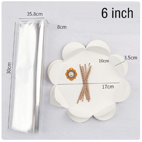 10 pcs 6- & 8-inches Cake Wrap with Board Cake Plastic bag Cake packaging Pouch