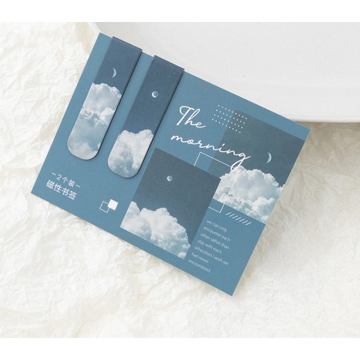 2pcs Magnet Bookmark Magnetic Reading Book Mark Page Clips Stationery