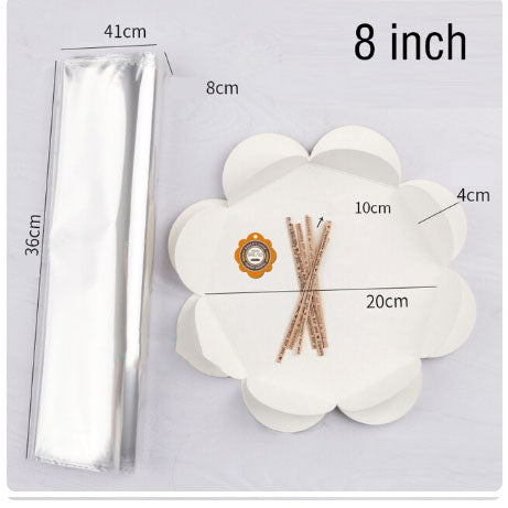 10 pcs 6- & 8-inches Cake Wrap with Board Cake Plastic bag Cake packaging Pouch