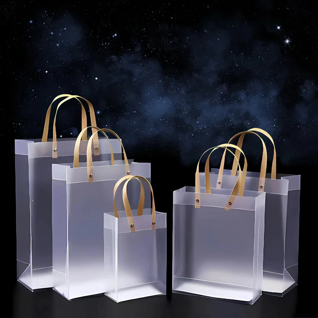 Frosted Plastic PVC Transparent Bags Souvenir Tote Bag
