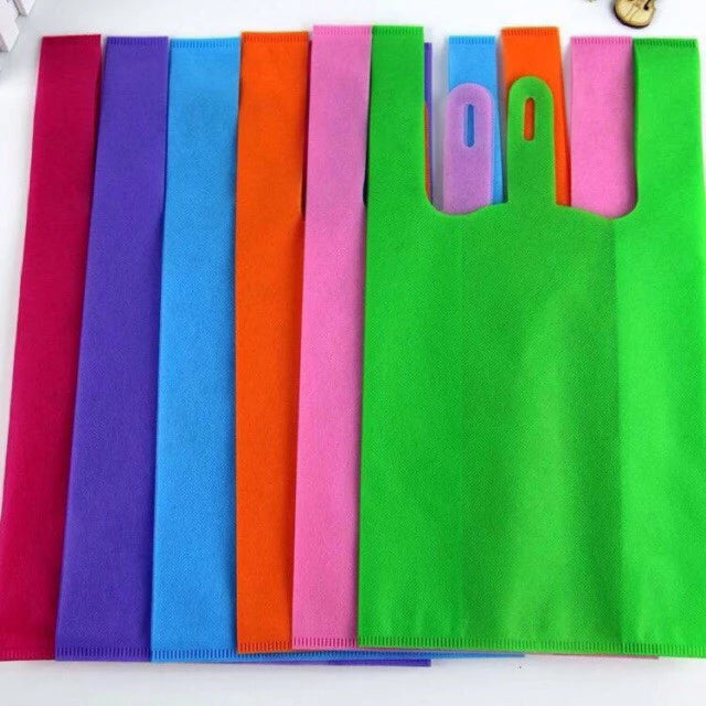50 pcs Sando Eco Bag Plain reusable tote bag Non-woven shopping vest bag Eco Bag Sandobag