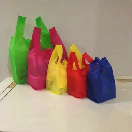 50 pcs Sando Eco Bag Plain reusable tote bag Non-woven shopping vest bag Eco Bag Sandobag