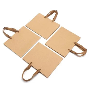 1 Pc (BROWN) Gift Bag with Handles Craft Package Paper Gift Box Jewelry Birthday Packing Bags