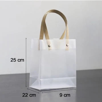 Frosted Plastic PVC Transparent Bags Souvenir Tote Bag