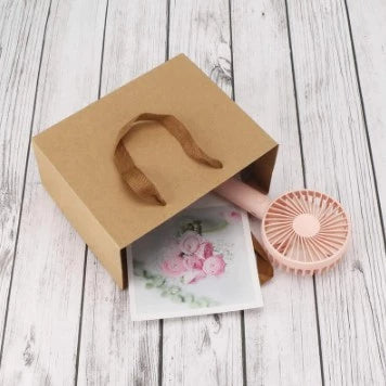 1 Pc (BROWN) Gift Bag with Handles Craft Package Paper Gift Box Jewelry Birthday Packing Bags