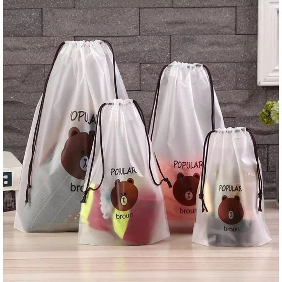 Storage Bag Waterproof Frosted Gift Packaging Bag Drawstring Clothing Cosmetic Storage Bag
