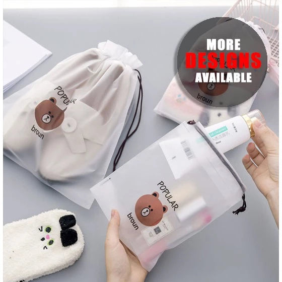 Storage Bag Waterproof Frosted Gift Packaging Bag Drawstring Clothing Cosmetic Storage Bag