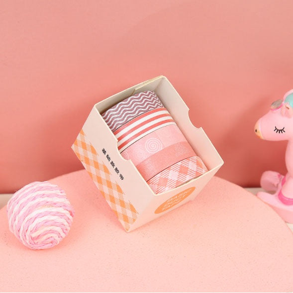 5 Pcs Basic Masking Tape Diary Scrapbooking DIY Decoration Washi Tape