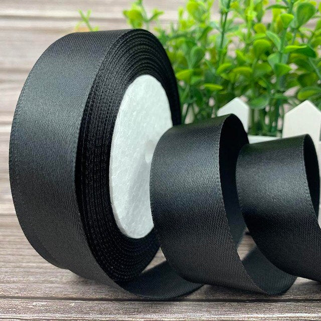 (25 yards/roll) 2.5cm Satin Ribbon Wholesale Gift Packing Christmas decoration Ribbons roll fabric