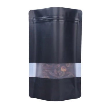 50pcs Stand Up Pouch/ Resealable Pouch Brown, White, Black, Clear, Silver