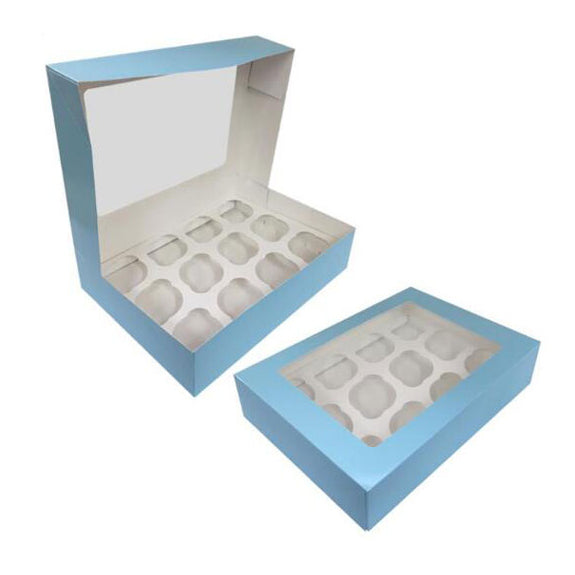 12 holes Cupcake/Muffin/Pastry WHITE/BROWN Box NO HANDLE w/ Inner holder Packaging case