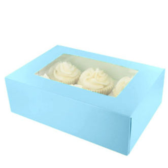 Cupcake/Muffin/Pastry WHITE/BROWN Box NO HANDLE/ WITH INNER Packaging case(2, 4, 6, 12 holes)
