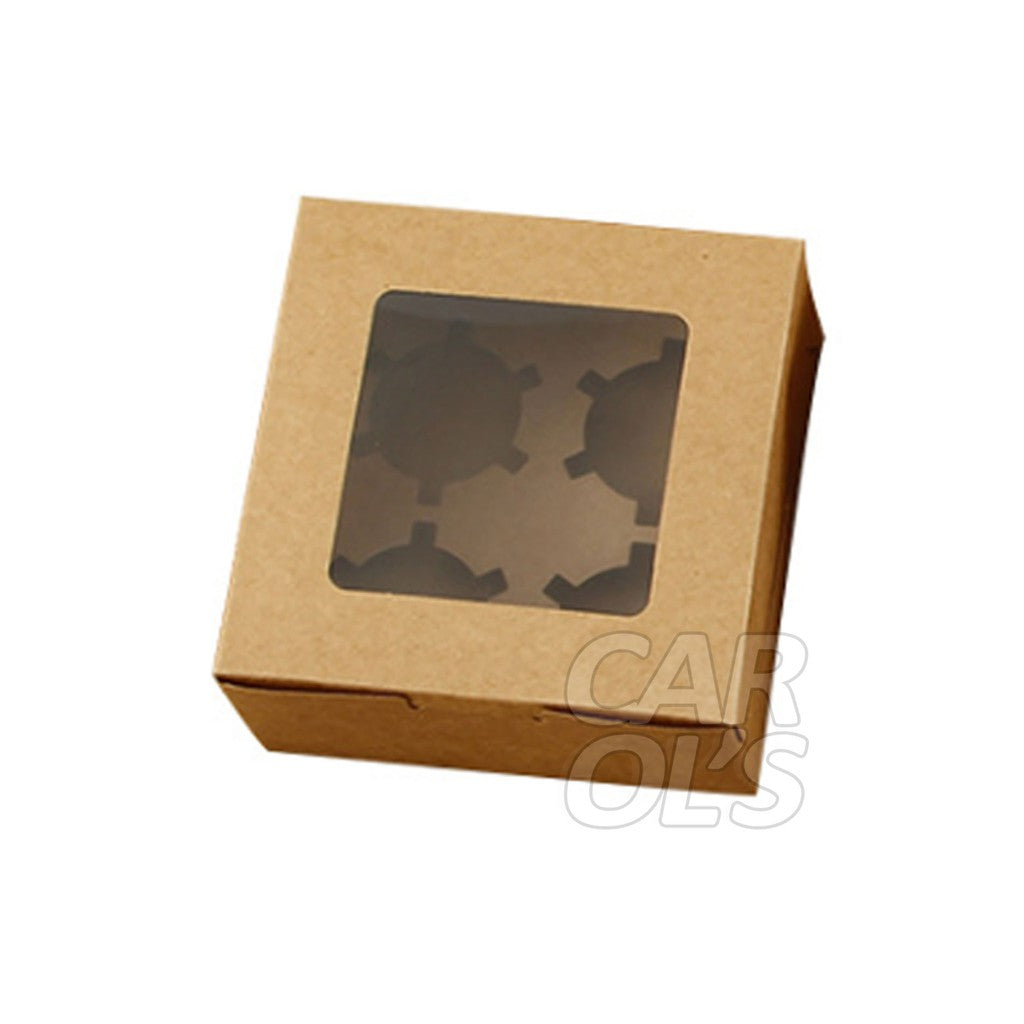 Cupcake/Muffin/Pastry WHITE/BROWN Box NO HANDLE/ WITH INNER Packaging case(2, 4, 6, 12 holes)