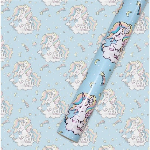 (5pcs) Glossy coated Tropical Rainforest Dinosaur Unicorn Flamingo Gift-Wrapping paper