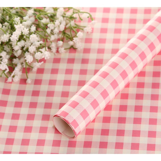 (5pcs) Checkered gift wrapping paper retro nostalgic elegant size birthday Wrapping paper