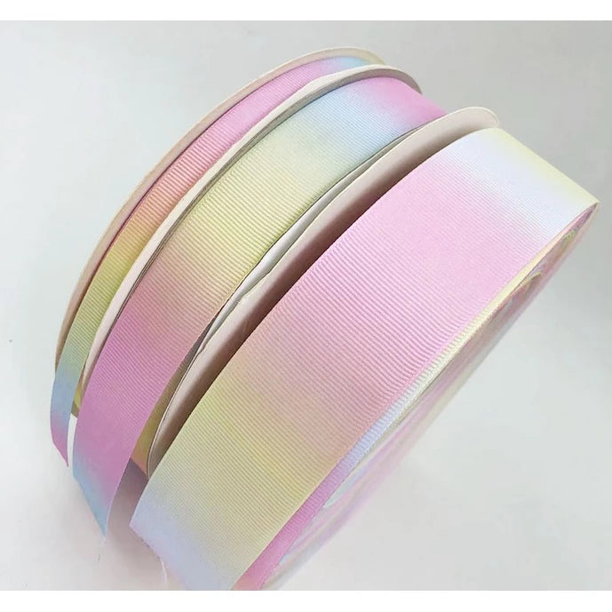 (5 yards) Rainbow GROSGRAIN ribbon wedding celebration holiday celebration decoration Ribbon