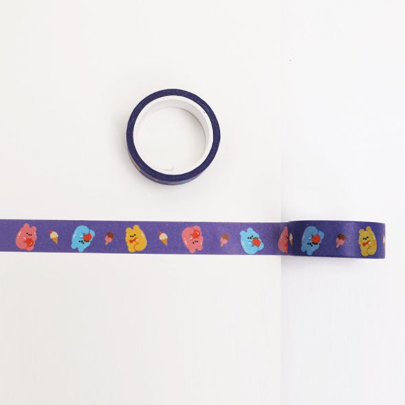 Washi Paper Tape Cute Girl Heart DIY Hand Account Material Decoration Colorful Stickers 5 Meters