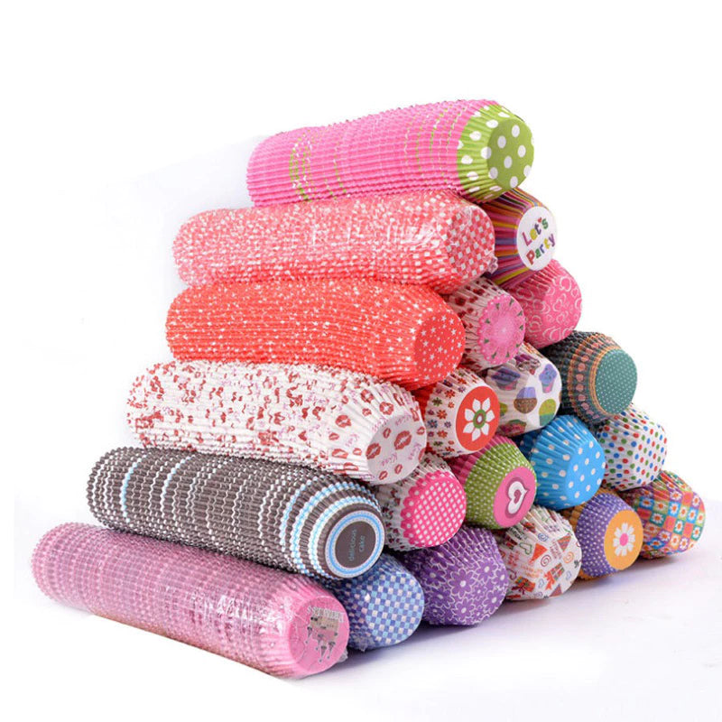 100 pcs Paper Cupcake Liners Party Cake Baking Muffin Cups