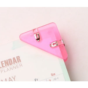 Corner Clips Set Triangle Transparent Page Holder Index Clamp Clip
