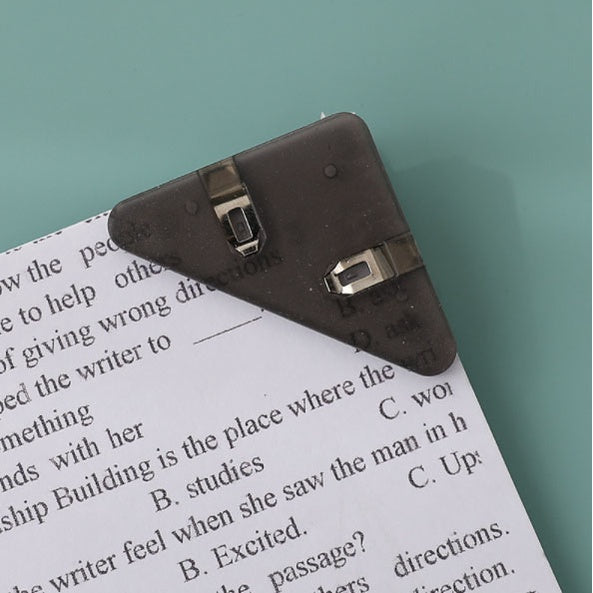 Corner Clips Set Triangle Transparent Page Holder Index Clamp Clip