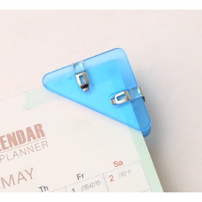 Corner Clips Set Triangle Transparent Page Holder Index Clamp Clip