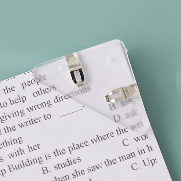 Corner Clips Set Triangle Transparent Page Holder Index Clamp Clip