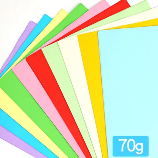 100 PCS Colored Paper “A4 Size” Stationary School Supplies