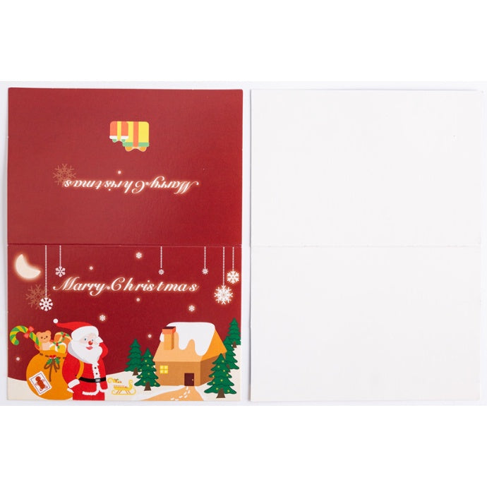 1pc New Christmas greeting card Christmas cute cartoon small card gift message card