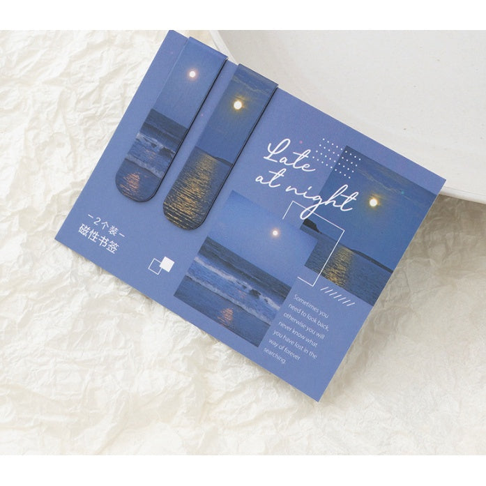 2pcs Magnet Bookmark Magnetic Reading Book Mark Page Clips Stationery