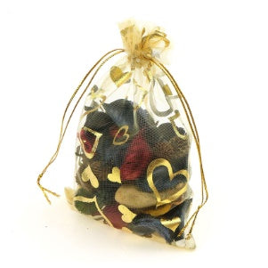 1pc Heart Organza Pouch Love Drawstring Valentines Bag Wedding Souvenir