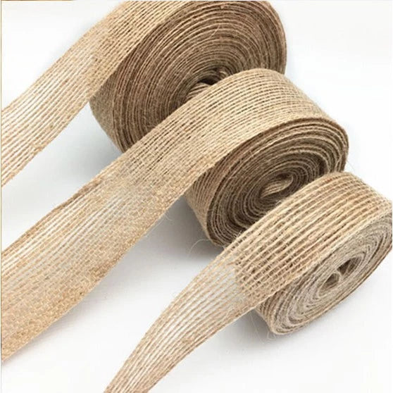 (10meters/roll) DIY craft material for horticultural decoration of natural jute silk and hemp ribbon