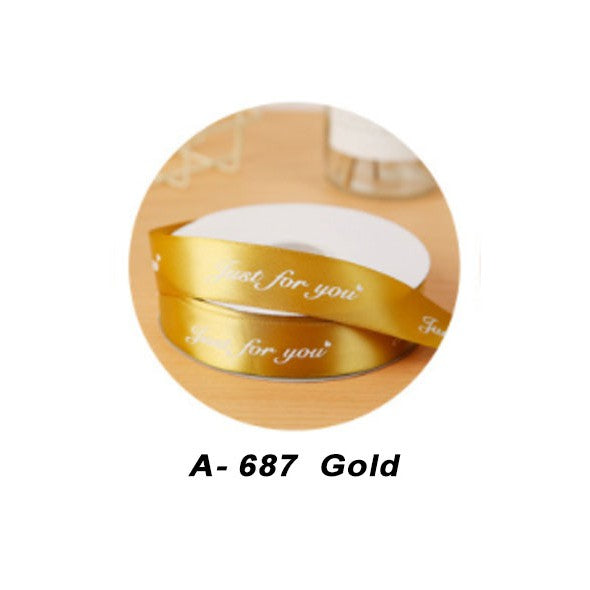 (45 Yards) 1cm 2.5cm Colorful just for you Ribbon Roll Gift Flower Wrapping Decorations II