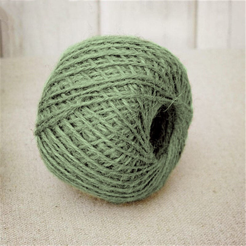 (10 | 30 | 100 meter) Natural Textured Hessian Jute Twine String/Paper Twine/Colored Paper Twine