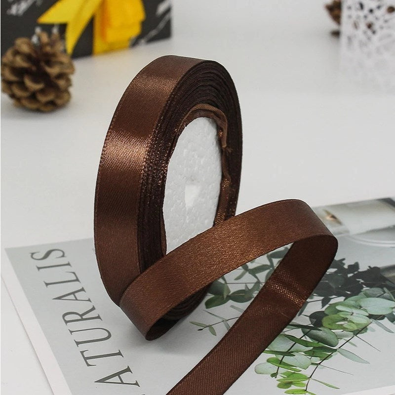 (25 yards/roll) 1cm Satin Ribbon Wholesale Gift Packing Christmas decorationRibbons roll fabric