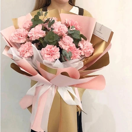 20Pcs | Two Tone GOLD color flower wrapping paper